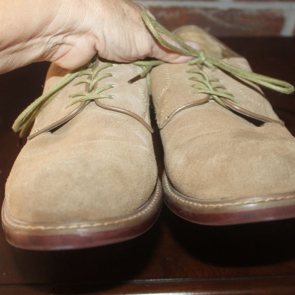 Bass Brockton Tan Suede Leather oxford shoes size 10.5M EUC - Picture 3 of 5